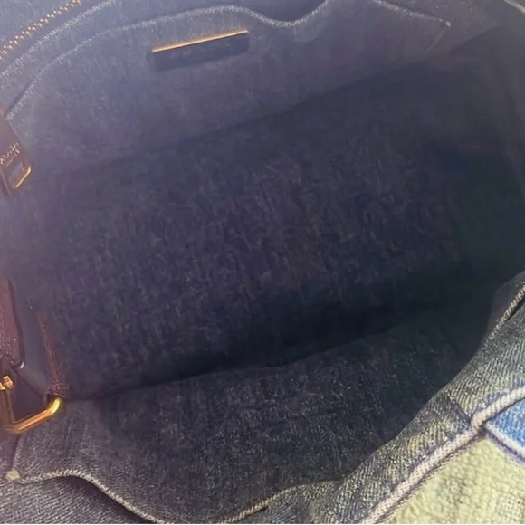 🎄Sale! Today only🎄Authentic Prada Canapa Tote in Blue Denim - Picture 5 of 10